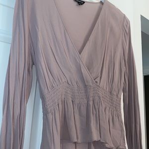 Express smocked waist blouse (M)